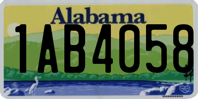 AL license plate 1AB4058