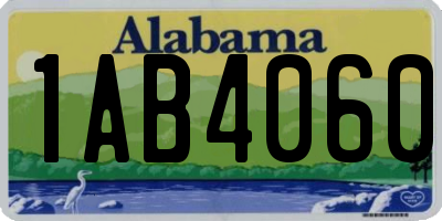 AL license plate 1AB4060