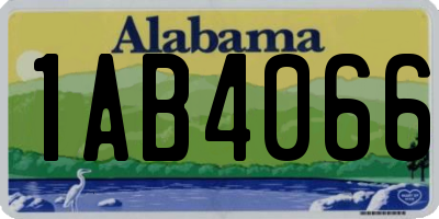 AL license plate 1AB4066