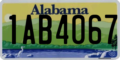 AL license plate 1AB4067