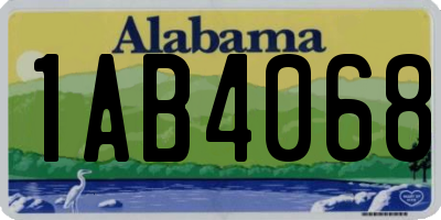 AL license plate 1AB4068