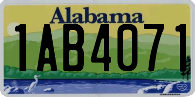 AL license plate 1AB4071