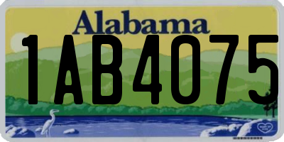 AL license plate 1AB4075