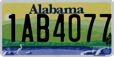 AL license plate 1AB4077