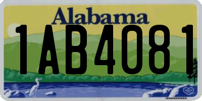 AL license plate 1AB4081