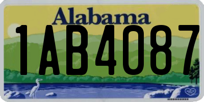 AL license plate 1AB4087