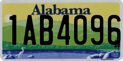 AL license plate 1AB4096