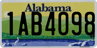 AL license plate 1AB4098