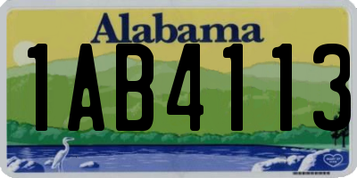 AL license plate 1AB4113