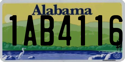 AL license plate 1AB4116