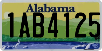 AL license plate 1AB4125