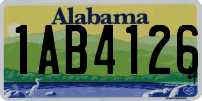 AL license plate 1AB4126