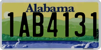 AL license plate 1AB4131