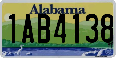 AL license plate 1AB4138