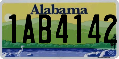 AL license plate 1AB4142