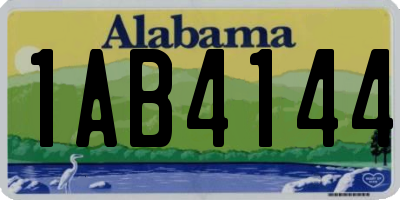 AL license plate 1AB4144