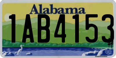 AL license plate 1AB4153