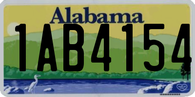 AL license plate 1AB4154