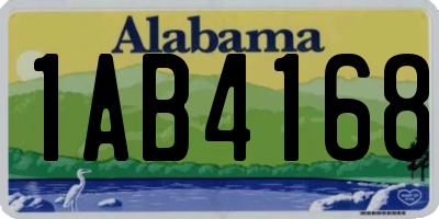 AL license plate 1AB4168