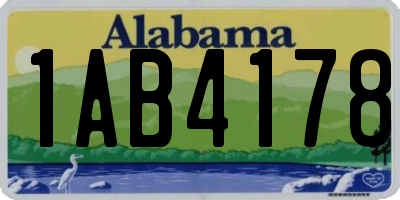 AL license plate 1AB4178