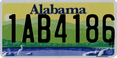 AL license plate 1AB4186