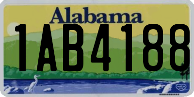 AL license plate 1AB4188