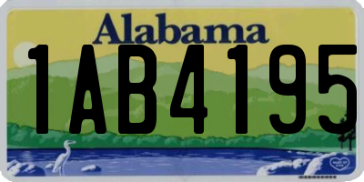 AL license plate 1AB4195