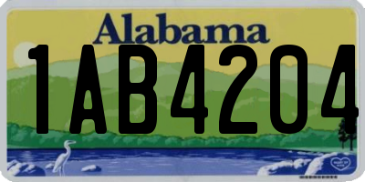 AL license plate 1AB4204