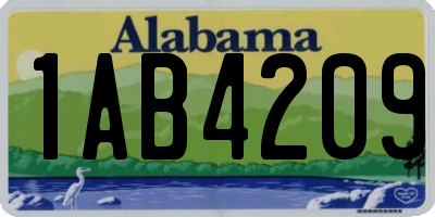 AL license plate 1AB4209