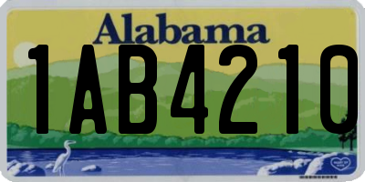 AL license plate 1AB4210