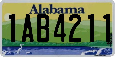 AL license plate 1AB4211