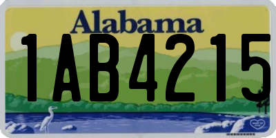 AL license plate 1AB4215