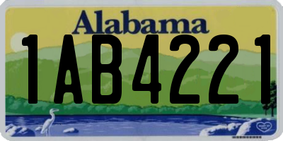 AL license plate 1AB4221