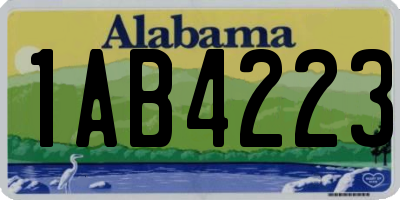 AL license plate 1AB4223