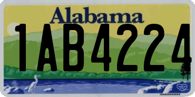 AL license plate 1AB4224