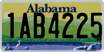 AL license plate 1AB4225