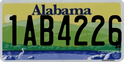 AL license plate 1AB4226