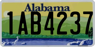 AL license plate 1AB4237