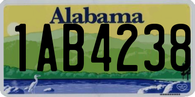 AL license plate 1AB4238