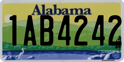 AL license plate 1AB4242