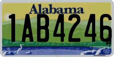 AL license plate 1AB4246