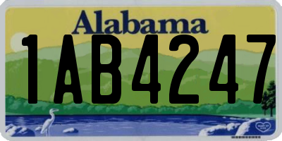 AL license plate 1AB4247