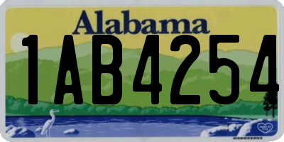 AL license plate 1AB4254