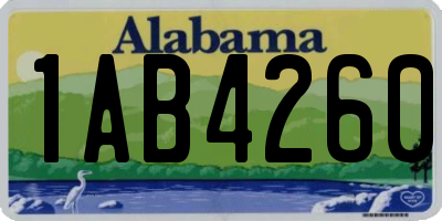 AL license plate 1AB4260