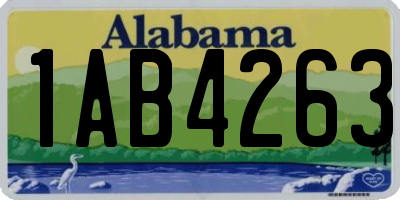 AL license plate 1AB4263