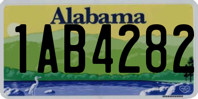 AL license plate 1AB4282