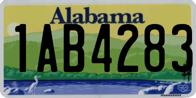 AL license plate 1AB4283