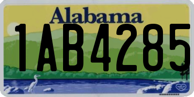 AL license plate 1AB4285