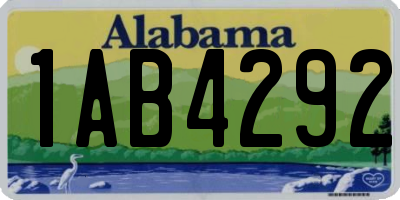 AL license plate 1AB4292