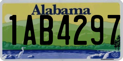 AL license plate 1AB4297